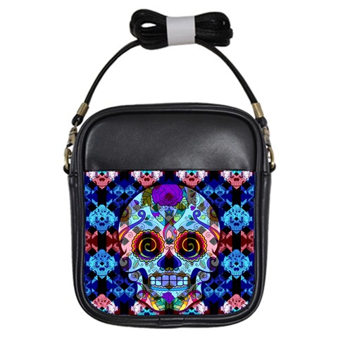 Sugar Skulls   Hypno Girls Sling Bag from ArtsNow.com Front