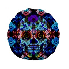 Sugar Skulls   Hypno 15  Premium Round Cushion  from ArtsNow.com Front