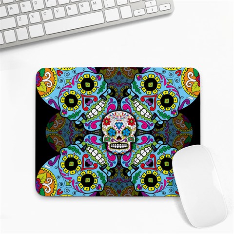 Sugar Skulls   Spiral Small Mousepad from ArtsNow.com Front