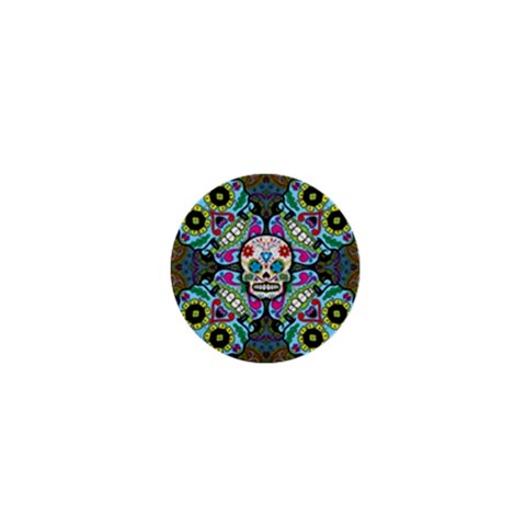 Sugar Skulls   Spiral 1  Mini Button from ArtsNow.com Front