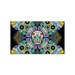 Sugar Skulls   Spiral Sticker Rectangular (10 pack)