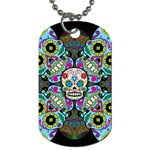 Sugar Skulls   Spiral Dog Tag (Two Sides)