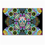 Sugar Skulls   Spiral Postcard 5  x 7 