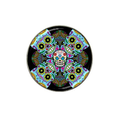 Sugar Skulls   Spiral Hat Clip Ball Marker (4 pack) from ArtsNow.com Front