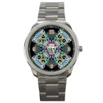 Sugar Skulls   Spiral Sport Metal Watch