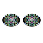 Sugar Skulls   Spiral Cufflinks (Oval)