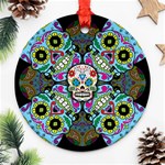 Sugar Skulls   Spiral Round Ornament (Two Sides)