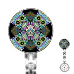 Sugar Skulls   Spiral Stainless Steel Nurses Watch