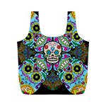 Sugar Skulls   Spiral Full Print Recycle Bag (M)