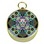 Sugar Skulls   Spiral Gold Compass