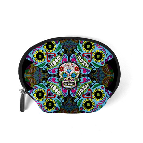 Sugar Skulls   Spiral Accessory Pouch (Small) from ArtsNow.com Back