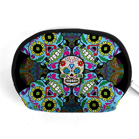 Sugar Skulls   Spiral Accessory Pouch (Medium) from ArtsNow.com Front