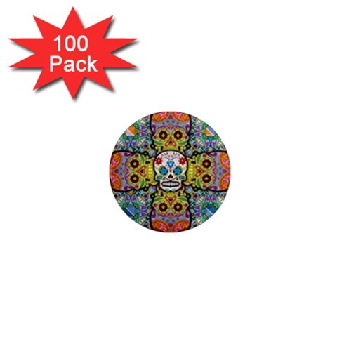 Sugar Skulls   Patterned 1  Mini Magnet (100 pack)  from ArtsNow.com Front