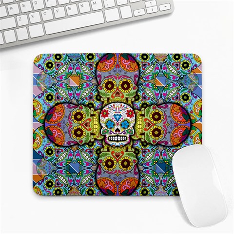 Sugar Skulls   Patterned Large Mousepad from ArtsNow.com Front