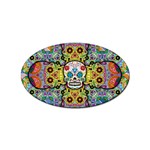 Sugar Skulls   Patterned Sticker Oval (10 pack)