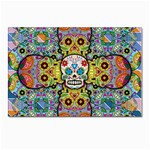 Sugar Skulls   Patterned Postcard 4  x 6 