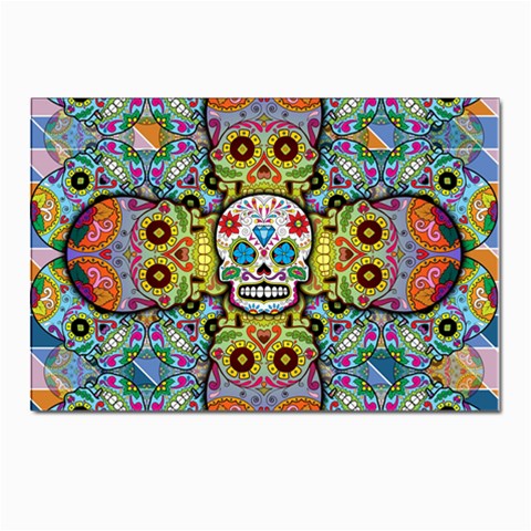 Sugar Skulls   Patterned Postcards 5  x 7  (Pkg of 10) from ArtsNow.com Front