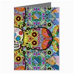 Sugar Skulls   Patterned Greeting Card