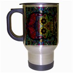 Sugar Skulls   Patterned Travel Mug (Silver Gray)