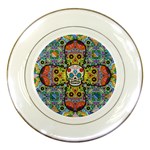 Sugar Skulls   Patterned Porcelain Plate