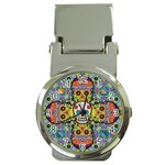 Sugar Skulls   Patterned Money Clip Watch