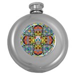 Sugar Skulls   Patterned Hip Flask (5 oz)