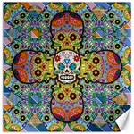 Sugar Skulls   Patterned Canvas 12  x 12 