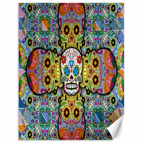 Sugar Skulls   Patterned Canvas 18  x 24  from ArtsNow.com 17.8 x23.08  Canvas - 1