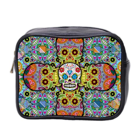 Sugar Skulls   Patterned Mini Toiletries Bag (Two Sides) from ArtsNow.com Front