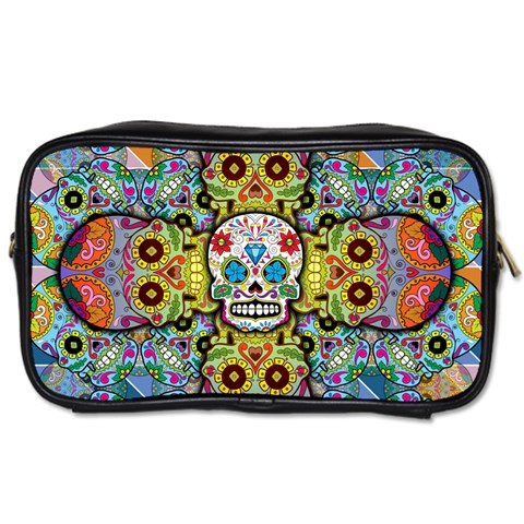 Sugar Skulls   Patterned Toiletries Bag (Two Sides) from ArtsNow.com Front