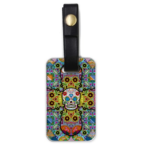 Sugar Skulls   Patterned Luggage Tag (one side) from ArtsNow.com Front