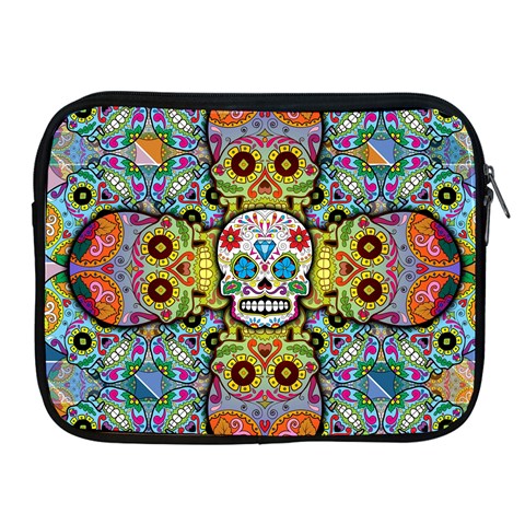 Sugar Skulls   Patterned Apple iPad 2/3/4 Zipper Case from ArtsNow.com Front