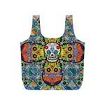 Sugar Skulls   Patterned Full Print Recycle Bag (S)