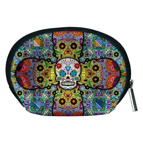 Sugar Skulls   Patterned Accessory Pouch (Medium) from ArtsNow.com Back