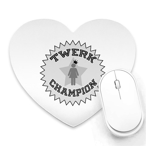 Twerk Champion Heart Mousepad from ArtsNow.com Front