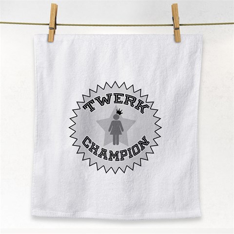 Twerk Champion Face Towel from ArtsNow.com Front