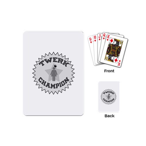 Twerk Champion Playing Cards (Mini) from ArtsNow.com Back