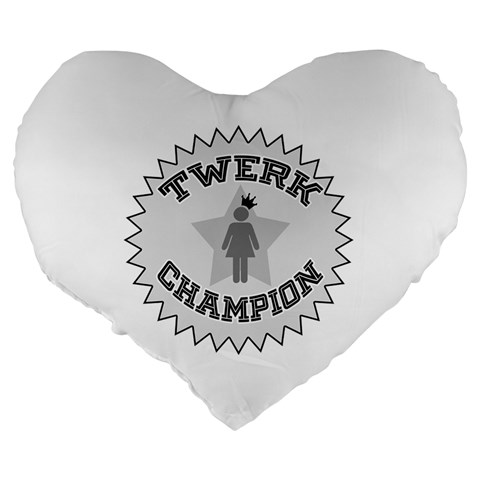 Twerk Champion 19  Premium Flano Heart Shape Cushion from ArtsNow.com Back