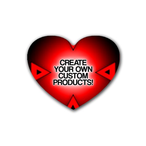 Create Your Own Custom And Unique Products Rubber Coaster (Heart) from ArtsNow.com Front