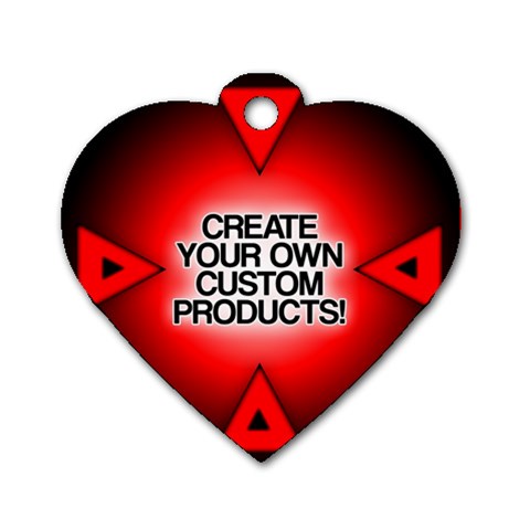 Create Your Own Custom And Unique Products Dog Tag Heart (One Side) from ArtsNow.com Front