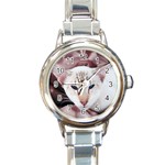 Siamese Cat D2 Round Italian Charm Watch