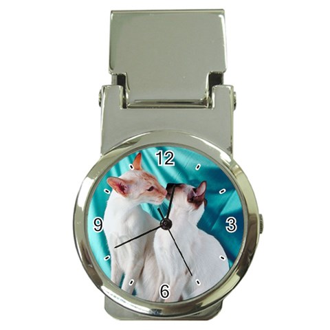 Siamese Cats Money Clip Watch from ArtsNow.com Front