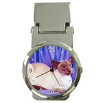 Siamese Cat Money Clip Watch