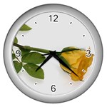 Flower-2 Wall Clock (Silver)