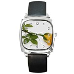 Flower-2 Square Metal Watch