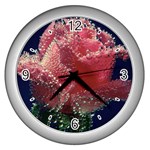 Flower-3 Wall Clock (Silver)