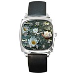 Flower-13 Square Metal Watch