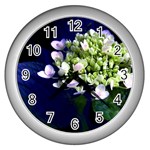 Flower-21 Wall Clock (Silver)