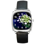 Flower-21 Square Metal Watch