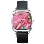 Flower-24 Square Metal Watch